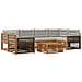 Set di divani da esterno 7 pcs Naturale e Grigio Chiaro - Foto miniatura 1