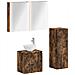 Set di mobili per il bagno 4 pcs Rovere Fumo - Foto miniatura 1