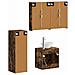 Set di mobili per il bagno 4 pcs Rovere Fumo - Foto miniatura 5