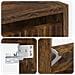 Mobiletto per Scarpe da Muro ARNHEM 71 x 17 x 43 cm Rovere Fumo - Foto miniatura 7