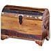 Cofanetto Cassa In Legno Anticato Massello - Foto miniatura 4