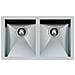 Lavello 785x460 Mm Quadra 2 Vasche Sottotop Inox Spazzolato Cod. 1208 850 - 1208850 - Foto miniatura 2