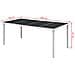Tavolo Da Pranzo Per Esterni 190x90x74 Cm Nero - Foto miniatura 3