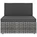 Set Divani Da Giardino 5 Pz In Polyrattan Grigio - Foto miniatura 5