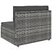 Set Divani Da Giardino 5 Pz In Polyrattan Grigio - Foto miniatura 8