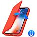 Custodia Iphone X / Xs Portacarte Funzione Supporto Similpelle Liscia Rosso - Foto miniatura 2