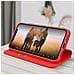 Custodia Iphone X / Xs Portacarte Funzione Supporto Similpelle Liscia Rosso - Foto miniatura 3