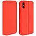 Custodia Iphone X / Xs Portacarte Funzione Supporto Similpelle Liscia Rosso - Foto miniatura 1