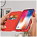 Custodia Iphone X / Xs Portacarte Funzione Supporto Similpelle Liscia Rosso - Foto miniatura 5