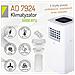 Ad 7924 Climatizzatore Portatile 5000 Btu /h, Deumidificatore, Telecomando, Timer, 20 M2 575w Bianco - Foto miniatura 4