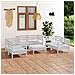 Set Divani Da Giardino 7 Pz Bianco In Legno Massello Di Pino - Foto miniatura 1
