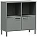 Libreria Gambe Metallo Grigio 90x35x90,5 Cm Legno Massello Oslo - Foto miniatura 2