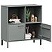 Libreria Gambe Metallo Grigio 90x35x90,5 Cm Legno Massello Oslo - Foto miniatura 3