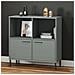 Libreria Gambe Metallo Grigio 90x35x90,5 Cm Legno Massello Oslo - Foto miniatura 1
