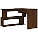 Scrivania Angolare Rovere Marrone 200x50x76cm Legno Multistrato - Foto miniatura 6