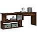 Scrivania Angolare Rovere Marrone 200x50x76cm Legno Multistrato - Foto miniatura 7
