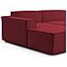 Divano Fisso Licia, Divano Componibile A 4 Posti Con Penisola Sinistra, 100% Made In Italy, Sofà Moderno In Tessuto, Cm 340x170h70, Rosso - Foto miniatura 4