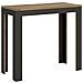 Consolle Allungabile 90x40/196 Cm Linea Small Evolution Telaio Antracite - Quercia Natura - Foto miniatura 4