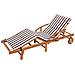 Cuscino Per Lettino Da Giardino, Facile Da Montare, Fodera Per Cuscino Per Lettino Da Giardino, Cuscino Per Sedia A Sdraio - Lunghezza 185 Cm, Larghezza 65 Cm - Marrone Con Strisce - Foto miniatura 7