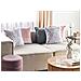 Set Di 2 Cuscini Purslane Finta Pelliccia 43 X 43 Cm Grigio Chiaro Trama Geometrica - Foto miniatura 1