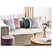 Set Di 2 Cuscini Purslane Finta Pelliccia 43 X 43 Cm Grigio Chiaro Trama Geometrica - Foto miniatura 9