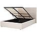 Letto Contenitore Tessuto Lorient 140 X 200 Cm Beige - Foto miniatura 3