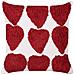 Set Di 2 Cuscini Mingora Cotone 45 X 45 Cm Rosso Trama A Cuore - Foto miniatura 10