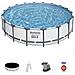 Piscina Fuoriterra Tonda 549x122h Steel Pro Max 56462 Completa Accessori - Foto miniatura 1