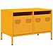 Mobile Tv Giallo Senape 68x39x43,5cm Acciaio Laminato A Freddo - Foto miniatura 2