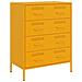 Credenza Giallo Senape 68x39x89 Cm In Acciaio - Foto miniatura 1