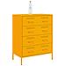 Credenza Giallo Senape 68x39x89 Cm In Acciaio - Foto miniatura 3