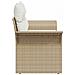 Divano da giardino per 2 con contenitore e cuscini beige in rattan sintetico - Foto miniatura 6