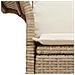 Divano da giardino per 2 con contenitore e cuscini beige in rattan sintetico - Foto miniatura 8