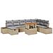 Set Divano Giardino 9 Pezzi con Cuscini Beige Polyrattan - Foto miniatura 1