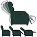 Poltrona Elettrica Reclinabile Verde Scuro in Vera Pelle - Foto miniatura 7