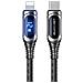 Cavo Usb-c A Lightning Pd 20w 1m Sakin Schermo Digitale E Ricarica Rapida, Nero / Argento - Foto miniatura 1