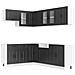 Set Mobili da Cucina 11 pz Kalmar Neri Legno Multistrato - Foto miniatura 1