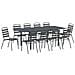 Set da Pranzo per Giardino 11 pcs Antracite Acciaio - Foto miniatura 1