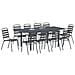 Set da Pranzo per Giardino 11 pcs Antracite Acciaio - Foto miniatura 3