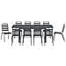 Set da Pranzo per Giardino 11 pcs Antracite Acciaio - Foto miniatura 7