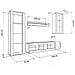 Komodee, Set Di Mobili Porta TV Tivoli Medio RTV, Wotan /Wotan, LED Blu, Larghezza 245 cm x Altezza 159 cm x Profondità 35 cm, Per soggiorno, Camera da letto - Foto miniatura 3