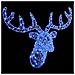 Testa di Renna con 140 LED Blu 60 cm Acrilico - Foto miniatura 2