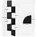 Libreria angolare, 5 ripiani, nera, stile loft LBC072B01 - Foto miniatura 3