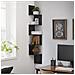 Libreria angolare, 5 ripiani, nera, stile loft LBC072B01 - Foto miniatura 7