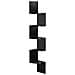 Libreria angolare, 5 ripiani, nera, stile loft LBC072B01 - Foto miniatura 1