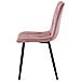 Sedia TYRA - Rivestita in velluto rosa per soggiorno x 4 - Foto miniatura 5