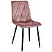 Sedia TYRA - Rivestita in velluto rosa per soggiorno x 4 - Foto miniatura 2
