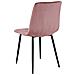 Sedia TYRA - Rivestita in velluto rosa per soggiorno x 4 - Foto miniatura 6
