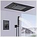 Set miscelatore doccia, Blackswan, tipo M165, modello nero opaco, 2 vie, termostato, telecomando e illuminazione LED, misura 50 cm - Foto miniatura 3