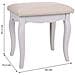 Panchina In Legno Bianco 42x31,5x41,5 - Foto miniatura 6
